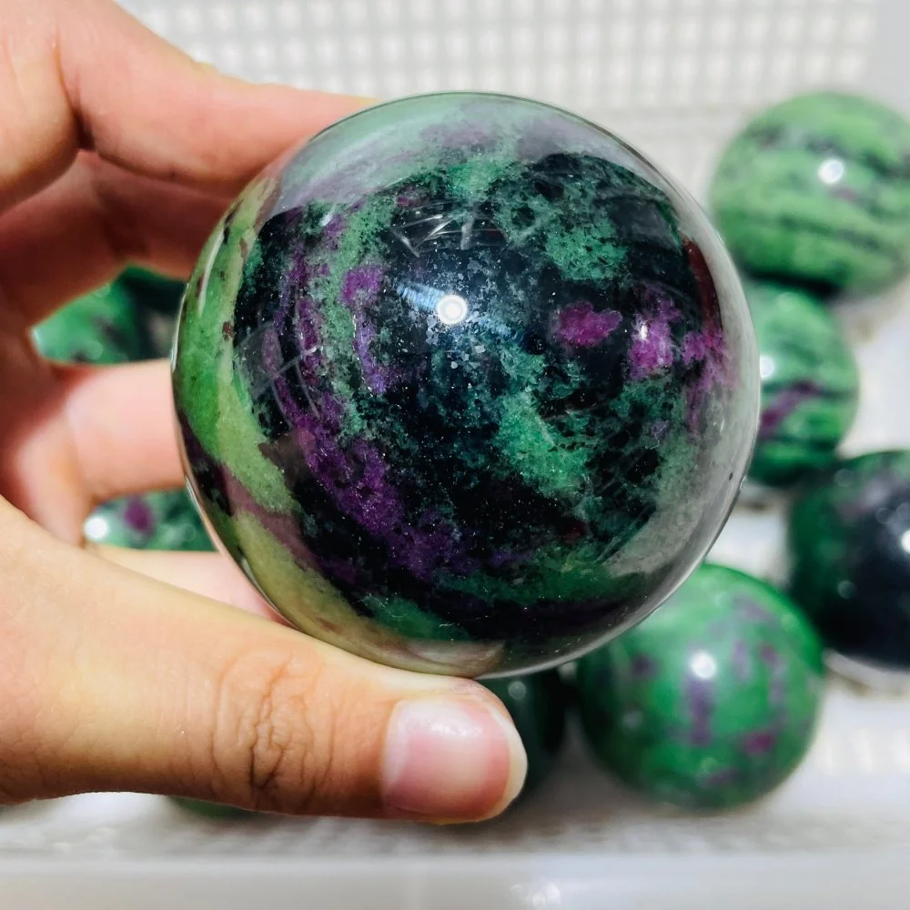 15 Pieces Beautiful Ruby Zoisite Spheres - Image 6