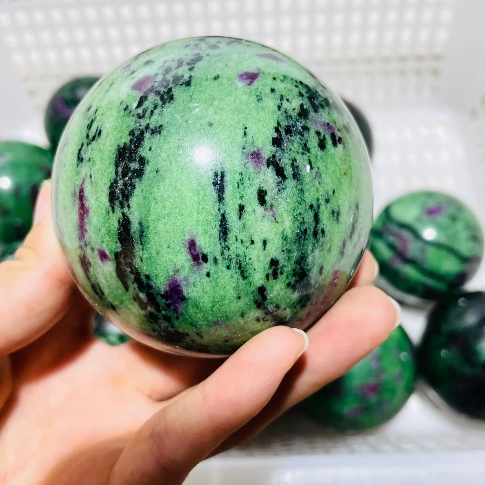 15 Pieces Beautiful Ruby Zoisite Spheres - Image 7