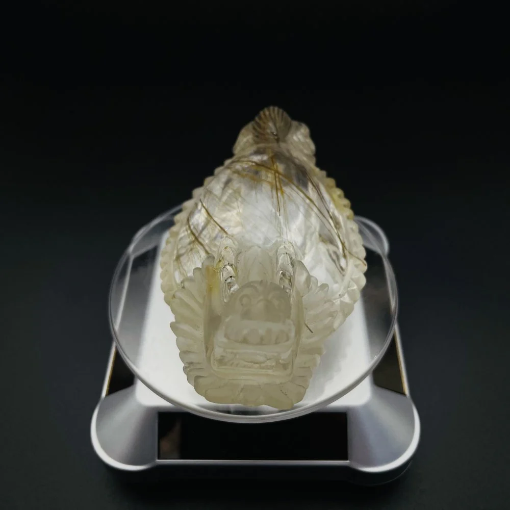 Rutile Dragon Turtle Carving Wholesale - Image 3