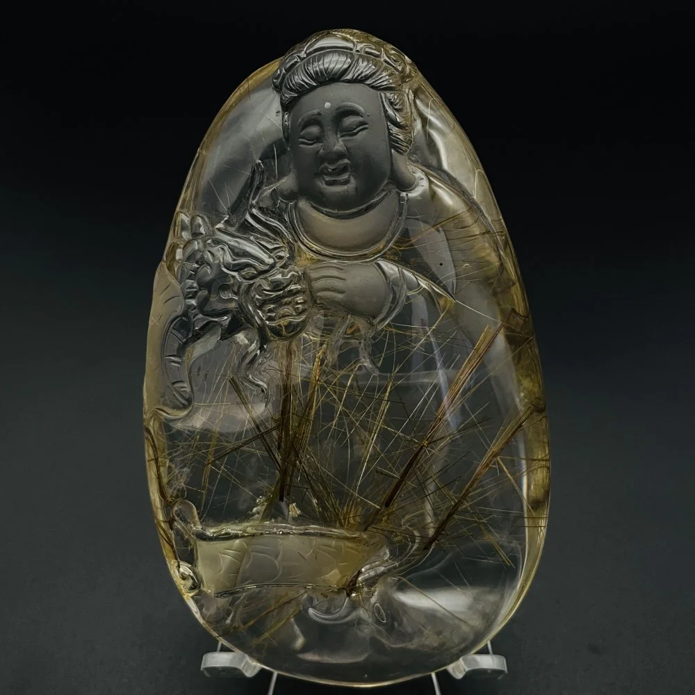 Rutile Quartz Guanyin Quan Yin - Image 3
