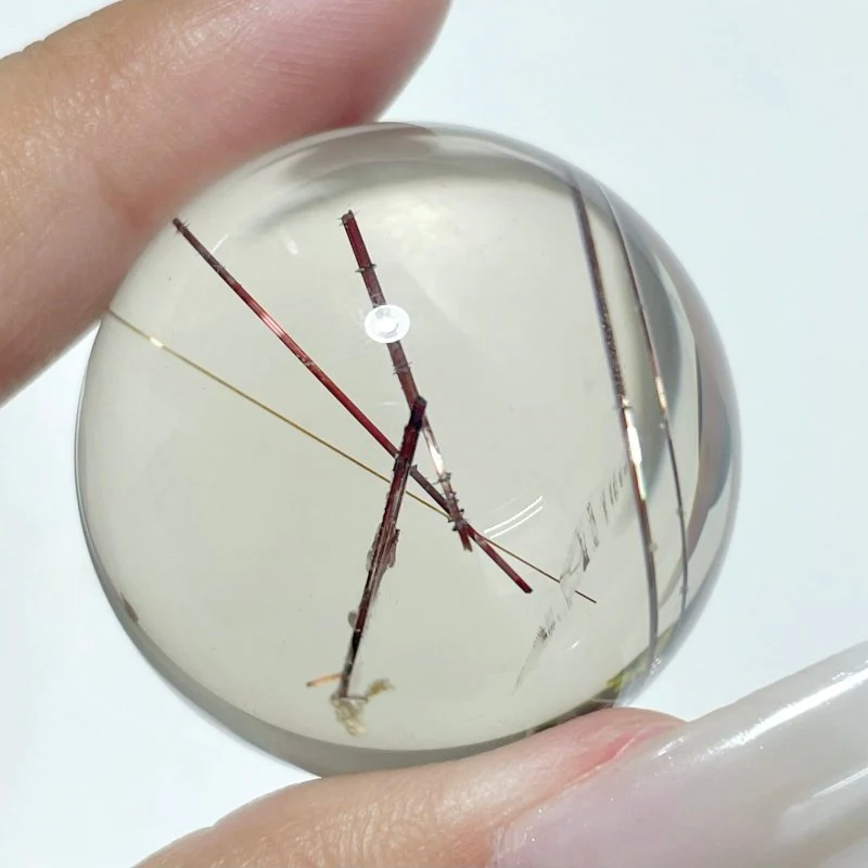 Clear Rutile Quartz Sphere