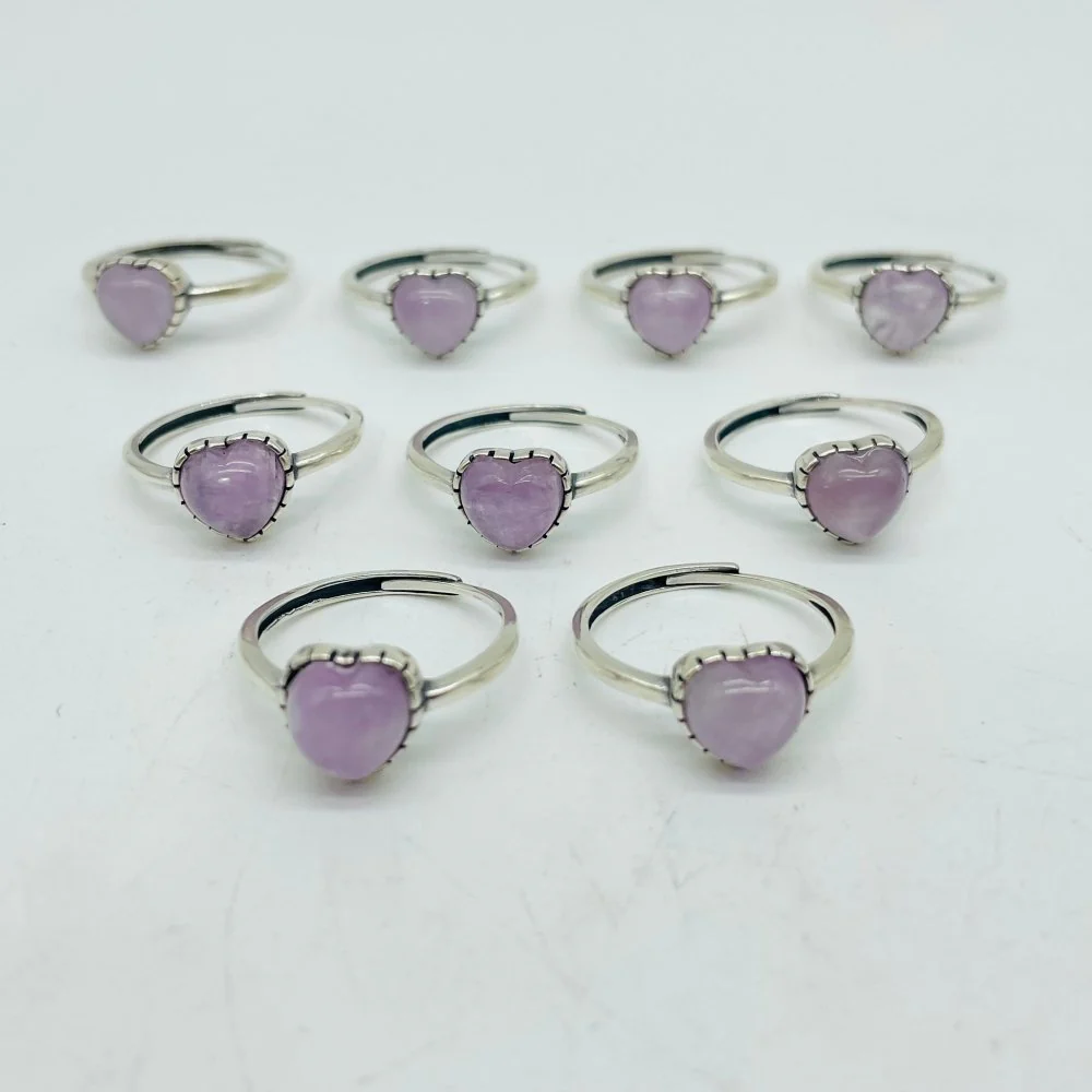 S925 Sterling Silver High Quality Purple Spodumene Ring Wholesale - Image 2