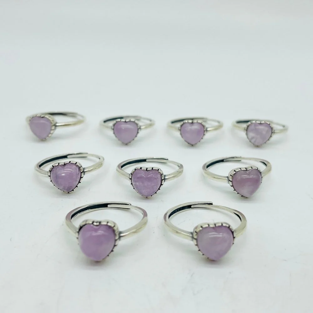 S925 Sterling Silver High Quality Purple Spodumene Ring Wholesale - Image 4