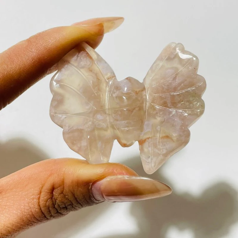 Sakura Flower Agate Butterfly Carving Wholesale - Image 3