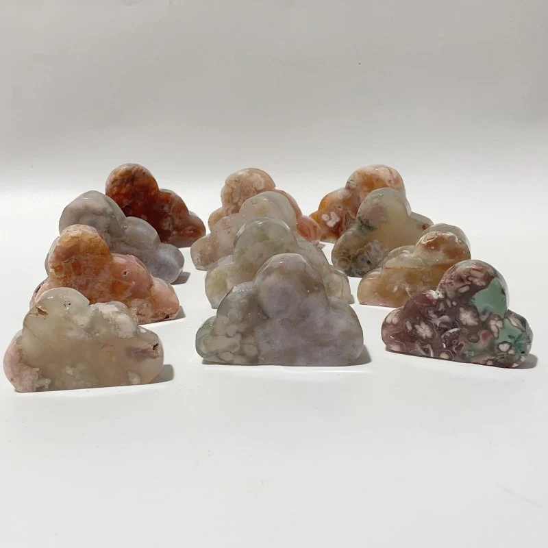 Sakura Agate Cloud Carving Wholesale