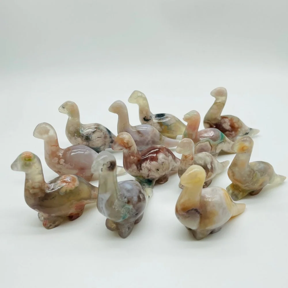 High Quality Sakura Agate Dinosaur Carving Wholesale - Image 3