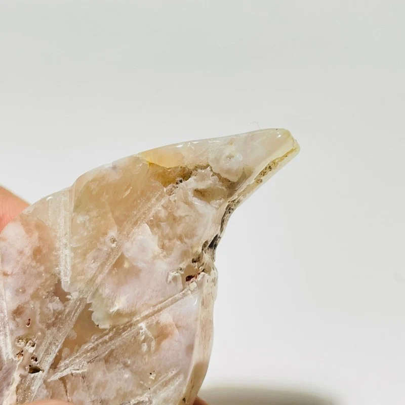Sakura Flower Agate Leaf Shape Carving Wholesale - Image 3