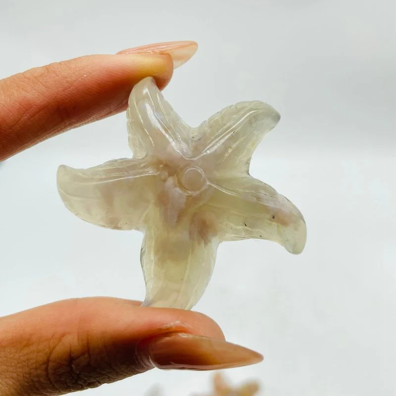 Sakura Flower Agate Starfish Carving Wholesale - Image 4