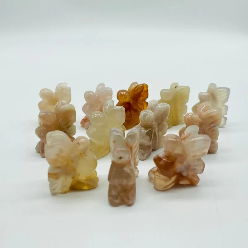 Mini Sakura Flower Agate Butterfly Fairy Carving Wholesale - Image 3