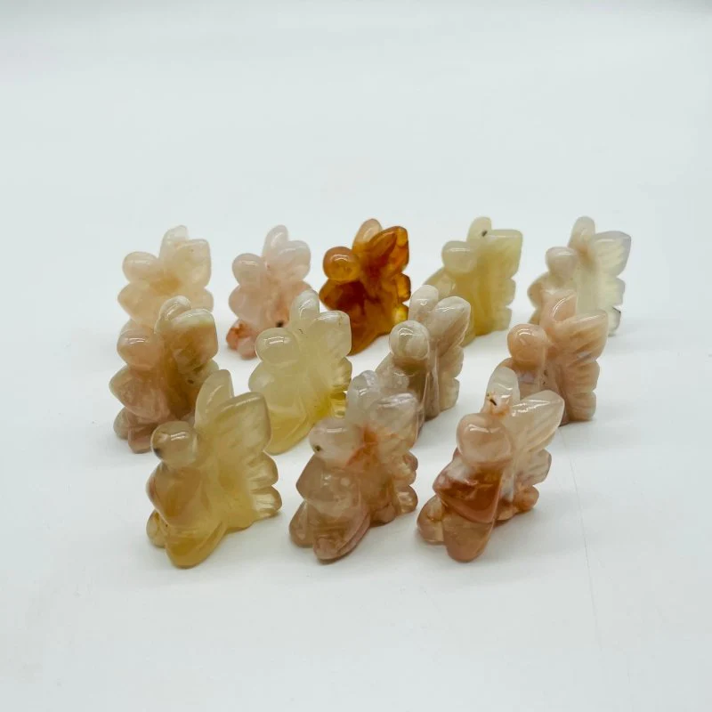 Mini Sakura Flower Agate Butterfly Fairy Carving Wholesale - Image 4