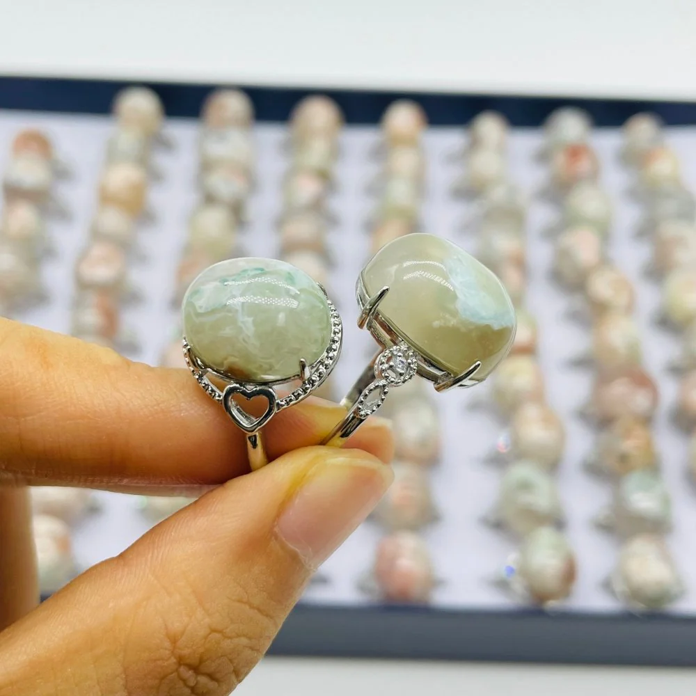 78 Pieces Sakura Flower Agate Different Styles Ring - Image 8