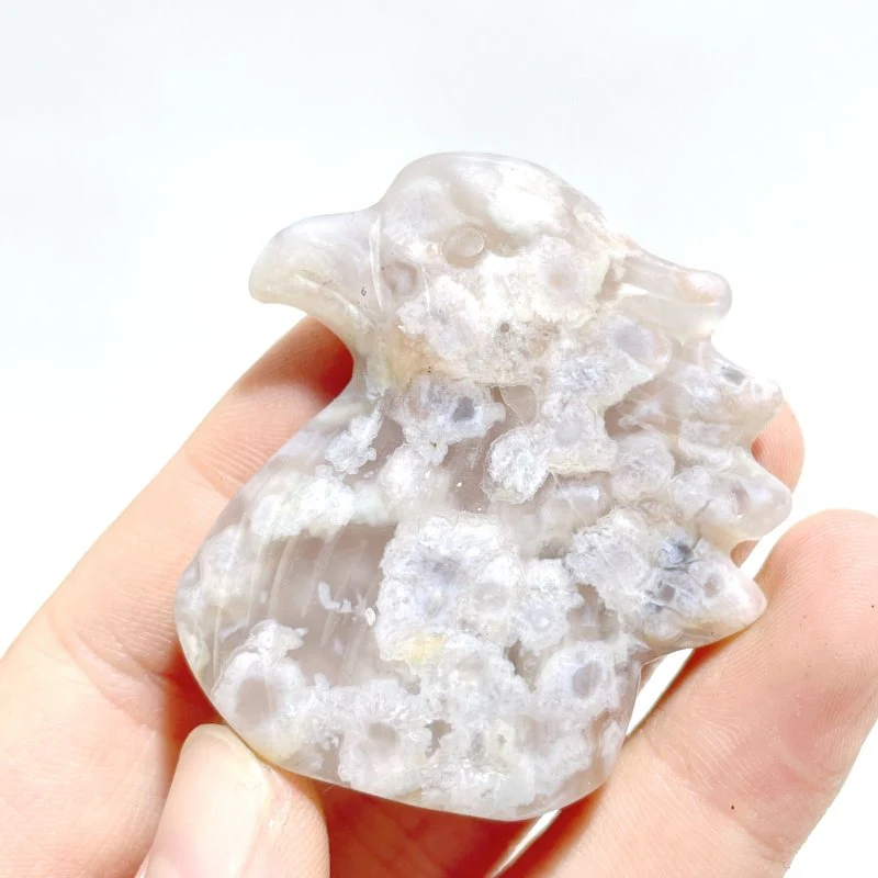31 Pieces Sakura Flower Agate Eagle Carving - Image 4