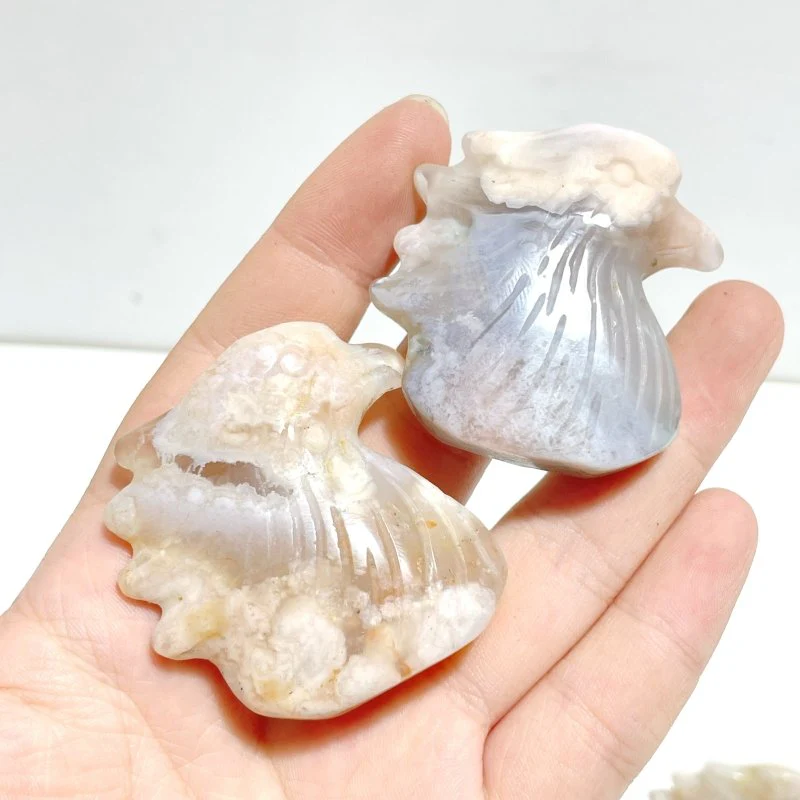31 Pieces Sakura Flower Agate Eagle Carving - Image 5