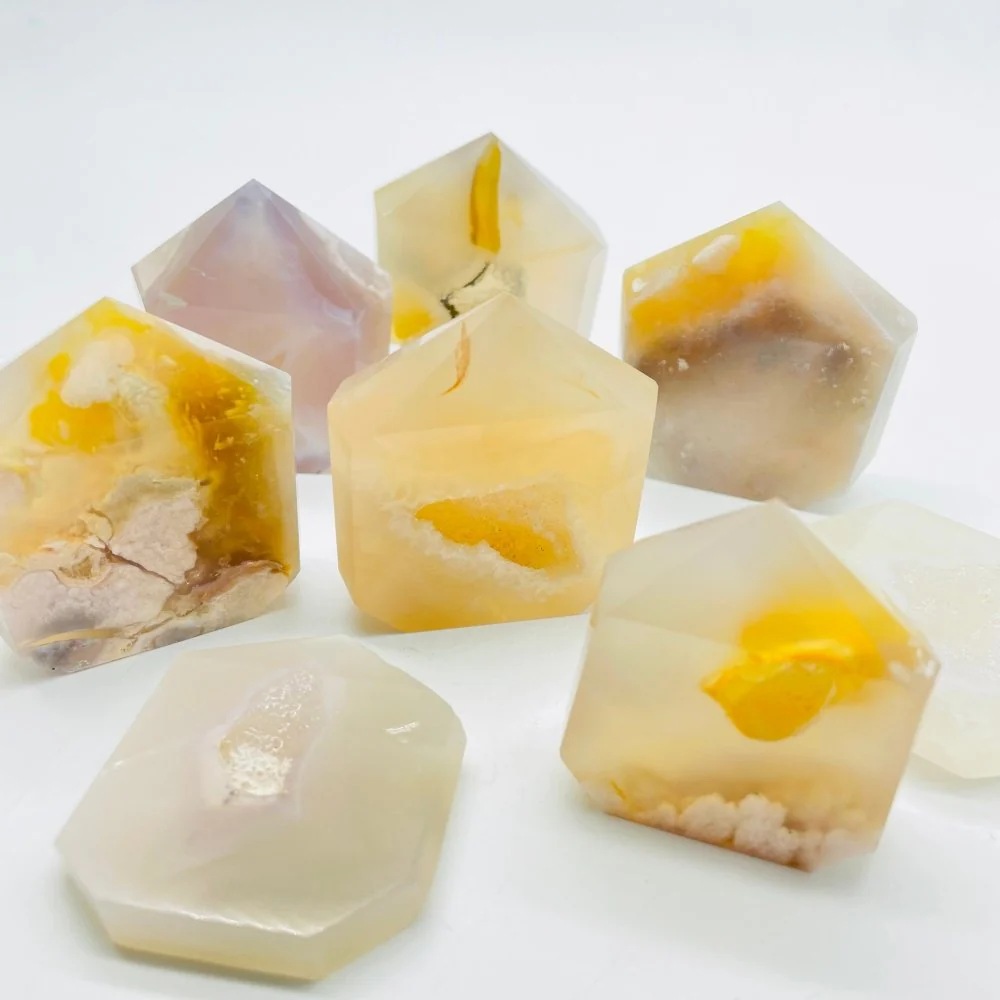 Sakura Flower Agate Geode Druzy Points Tower Wholesale - Image 2
