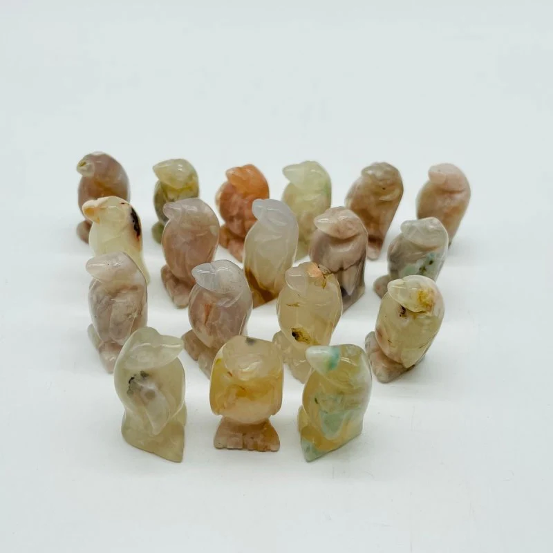 Mini Sakura Flower Agate Penguin Carving Wholesale - Image 3
