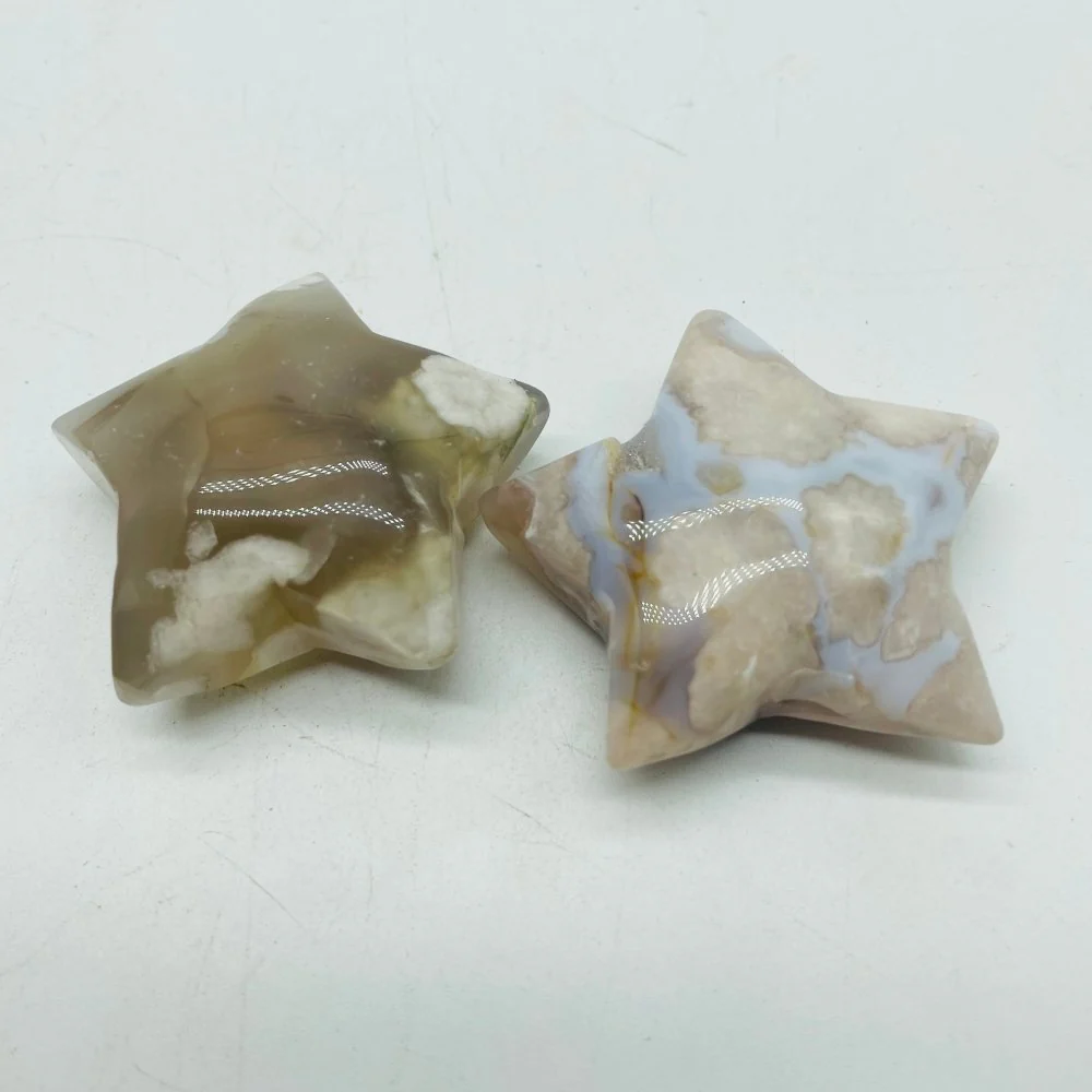 Sakura Flower Agate Star&Moon Carving Wholesale - Image 2