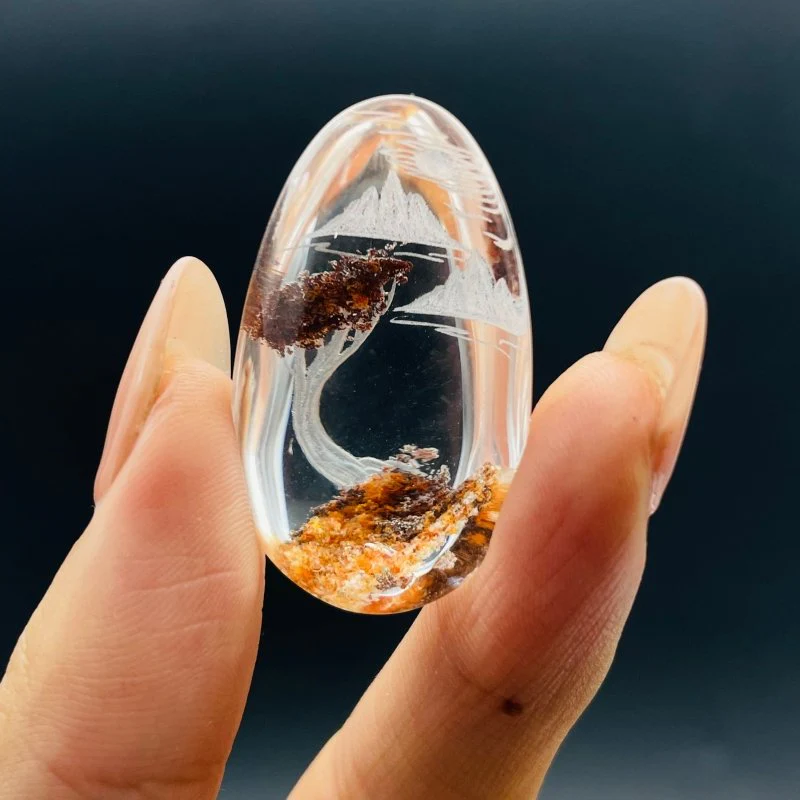 9 Pieces Beautiful Scenery Garden Quartz Inner Scene Crystal Carving - Image 7