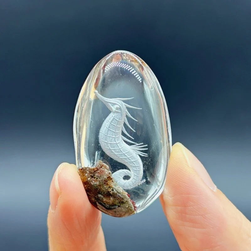 5 Pieces Seahorse Garden Quartz Inner Scene Carving - Image 5