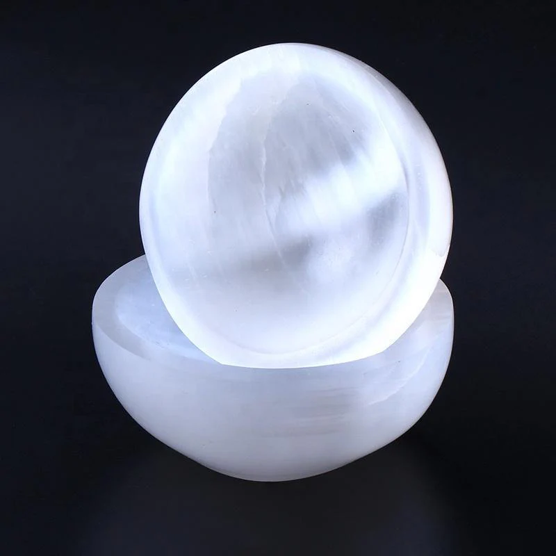 Selenite Bowl Round Shape Carving Wholesale - Image 3