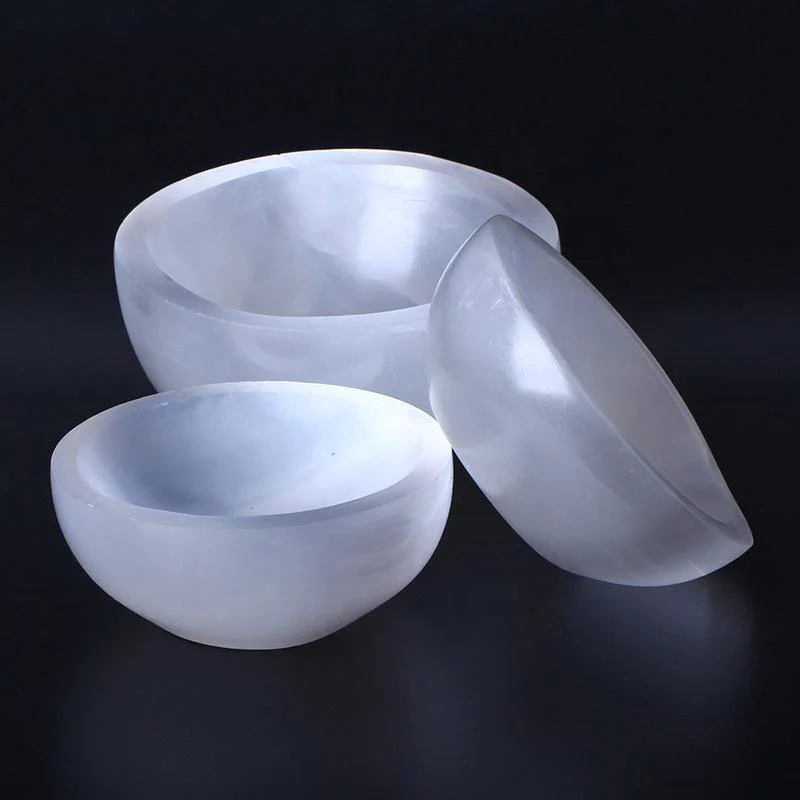 Selenite Bowl Round Shape Carving Wholesale - Image 6
