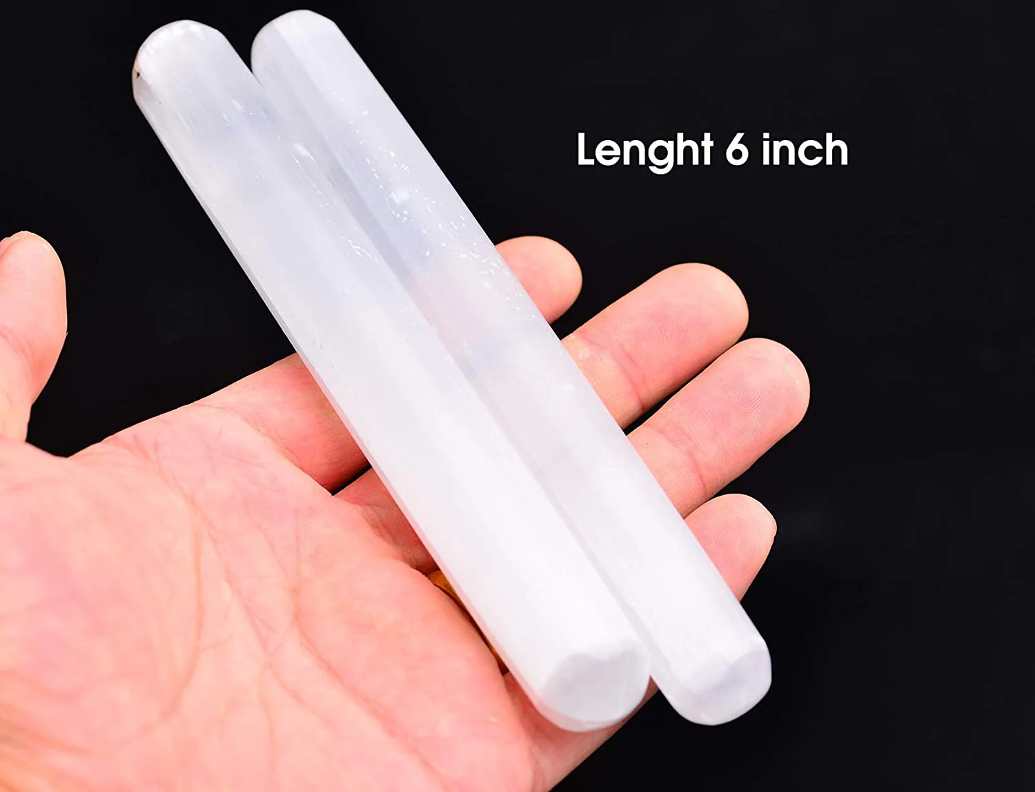Selenite Massage Wands Round 6 Inches - Image 4