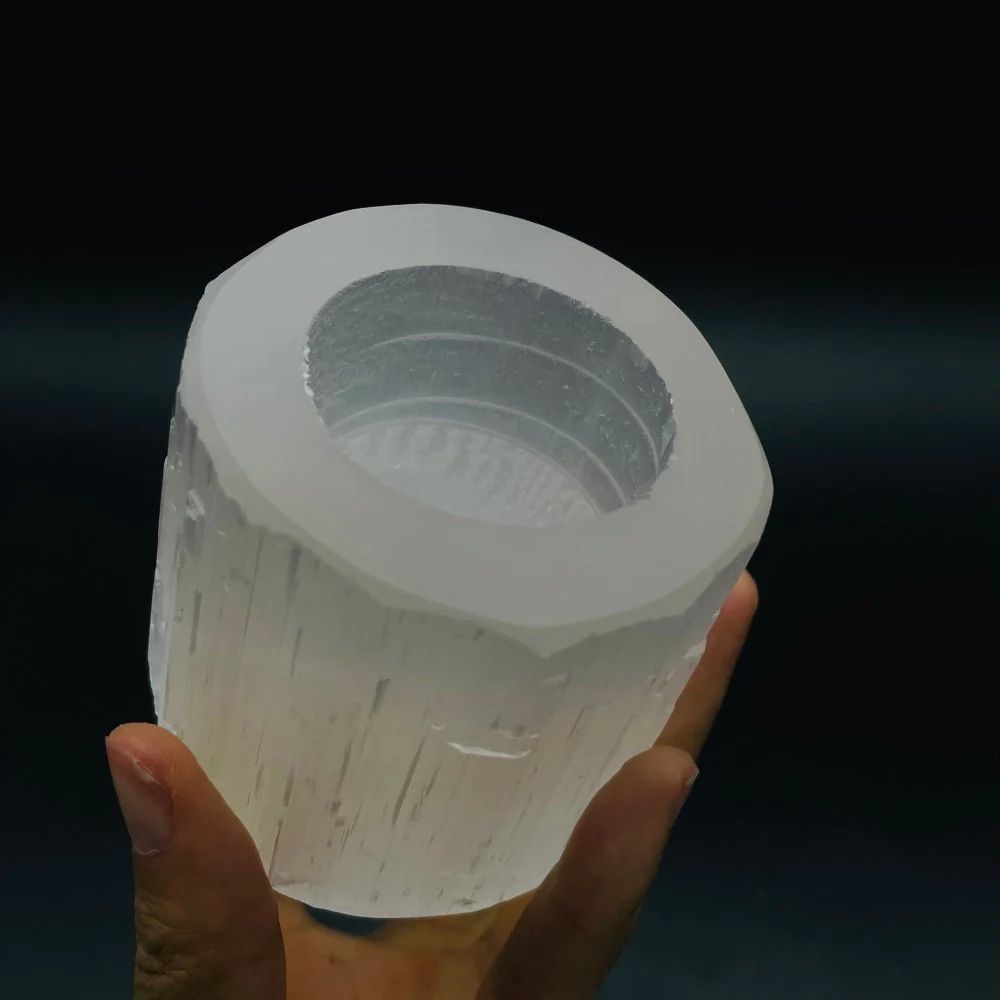 Selenite Round Candle Holder Wholesale - Image 3