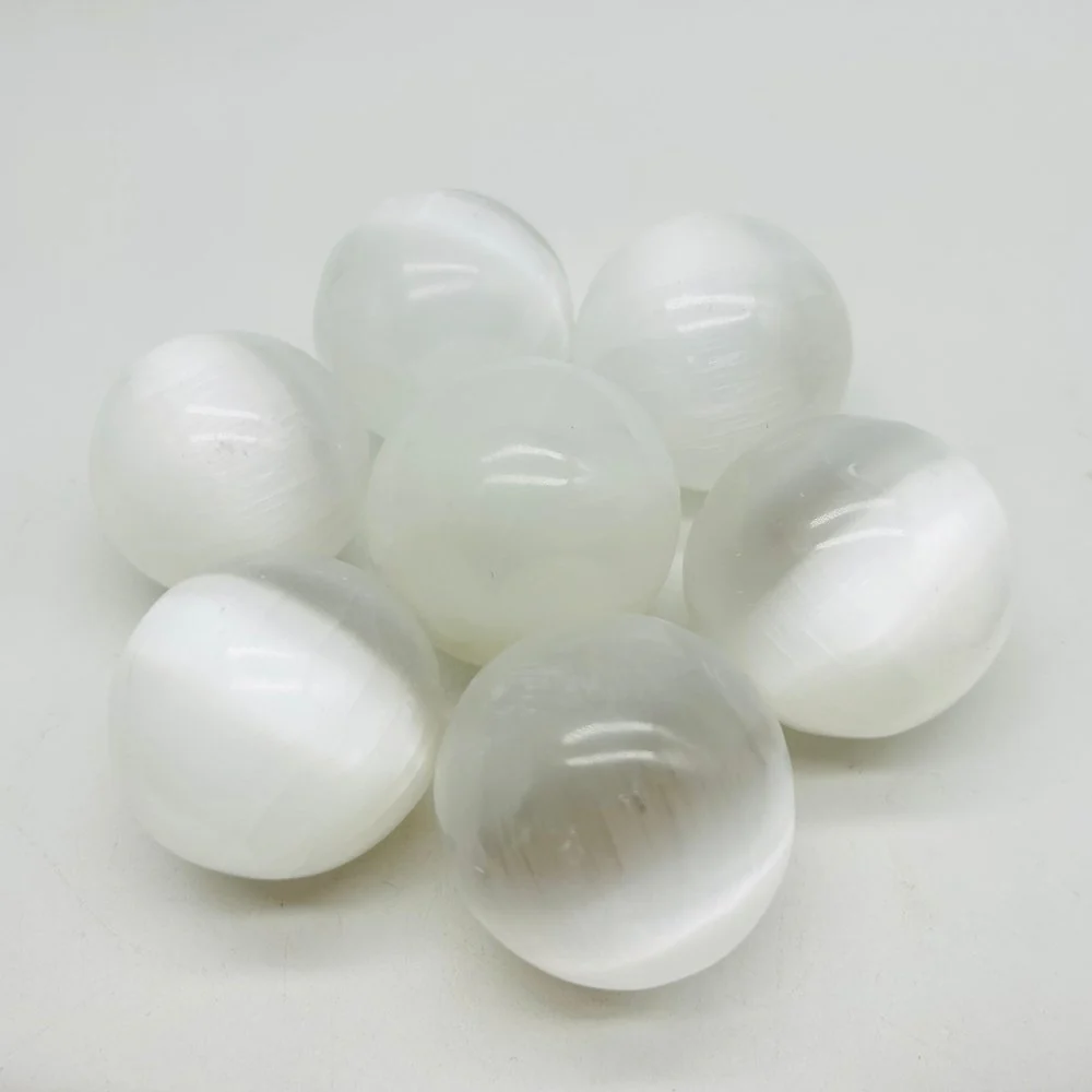 2 Inch Polished Selenite Spheres Ball Wholesale - Image 3