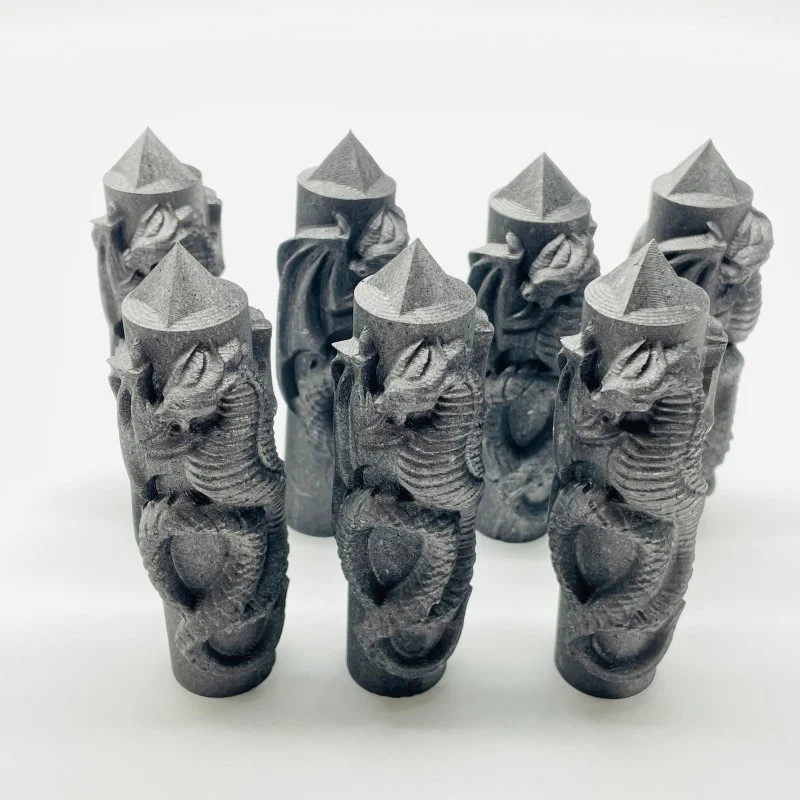 Shungite Tower With Dragon Carving Wholesale - Image 4