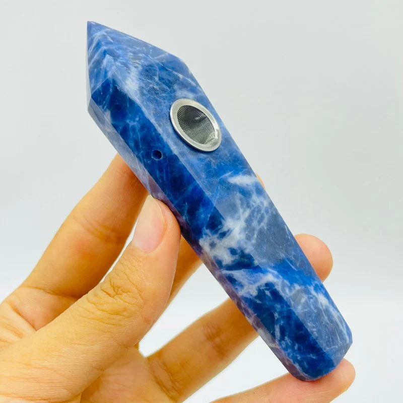 11 Types Side Hole Crystal Pipes Sodalite Apatite Rose Quartz Wholesale - Image 2