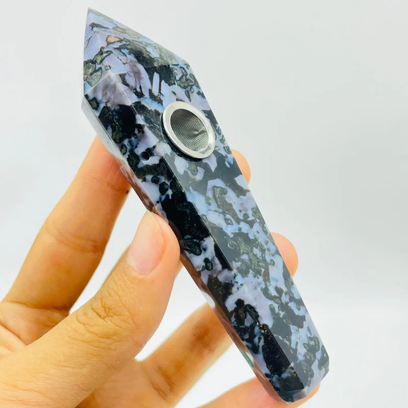 11 Types Side Hole Crystal Pipes Sodalite Apatite Rose Quartz Wholesale - Image 4