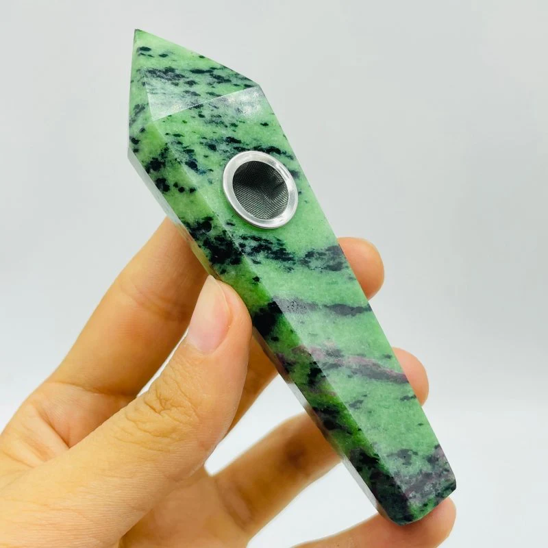11 Types Side Hole Crystal Pipes Sodalite Apatite Rose Quartz Wholesale - Image 9