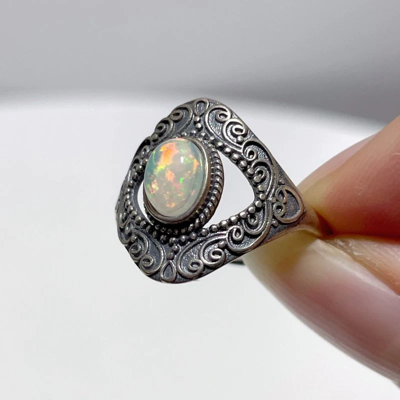 #C5 Silver Rings Wholesale Moonstone Peridot Topaz Garnet Black Tourmaline