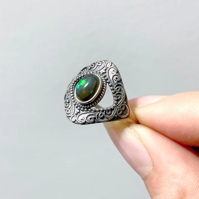 #C5 Silver Rings Wholesale Moonstone Peridot Topaz Garnet Black Tourmaline - Image 2