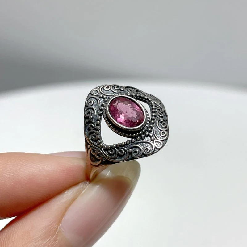 #C5 Silver Rings Wholesale Moonstone Peridot Topaz Garnet Black Tourmaline - Image 8