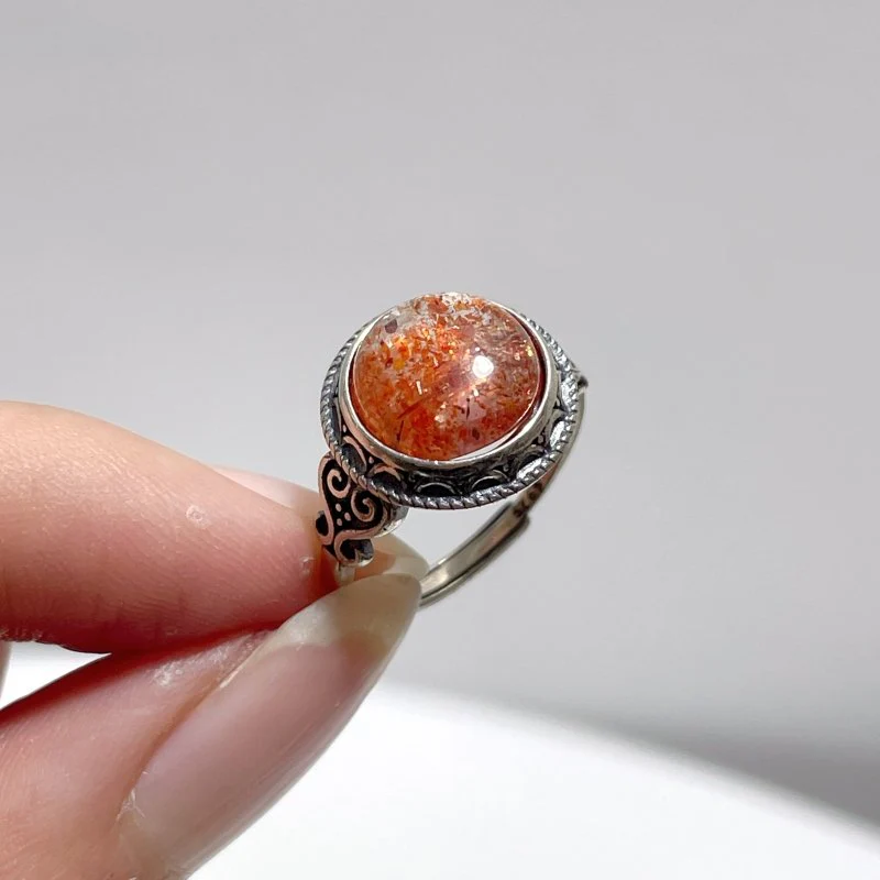 #C3 Silver Rings Wholesale Moonstone Strawberry Quartz Malachite Sunstone Charoite Citrine - Image 5