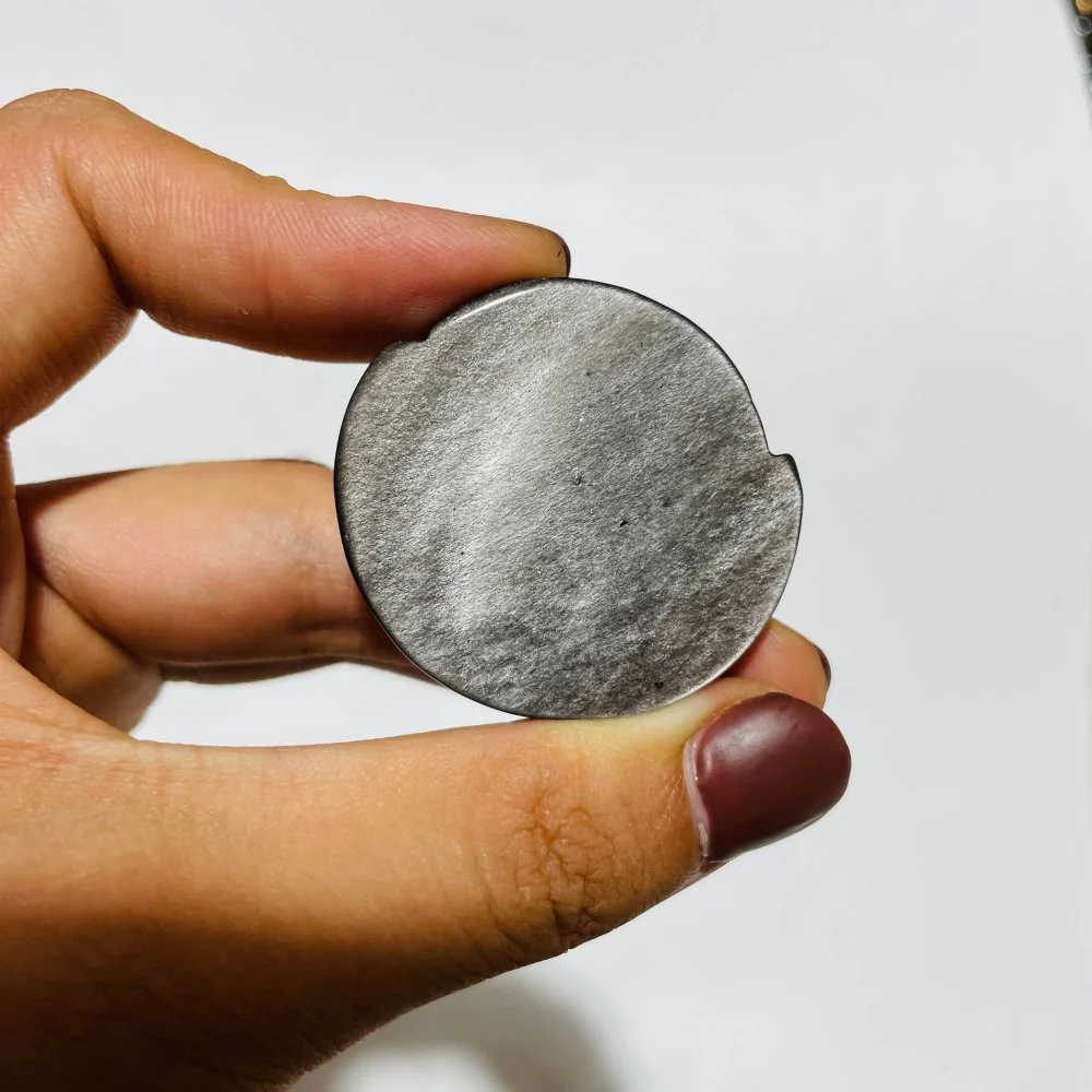 Silver Sheen Obsidian Sun&Moon Carving Wholesale - Image 4