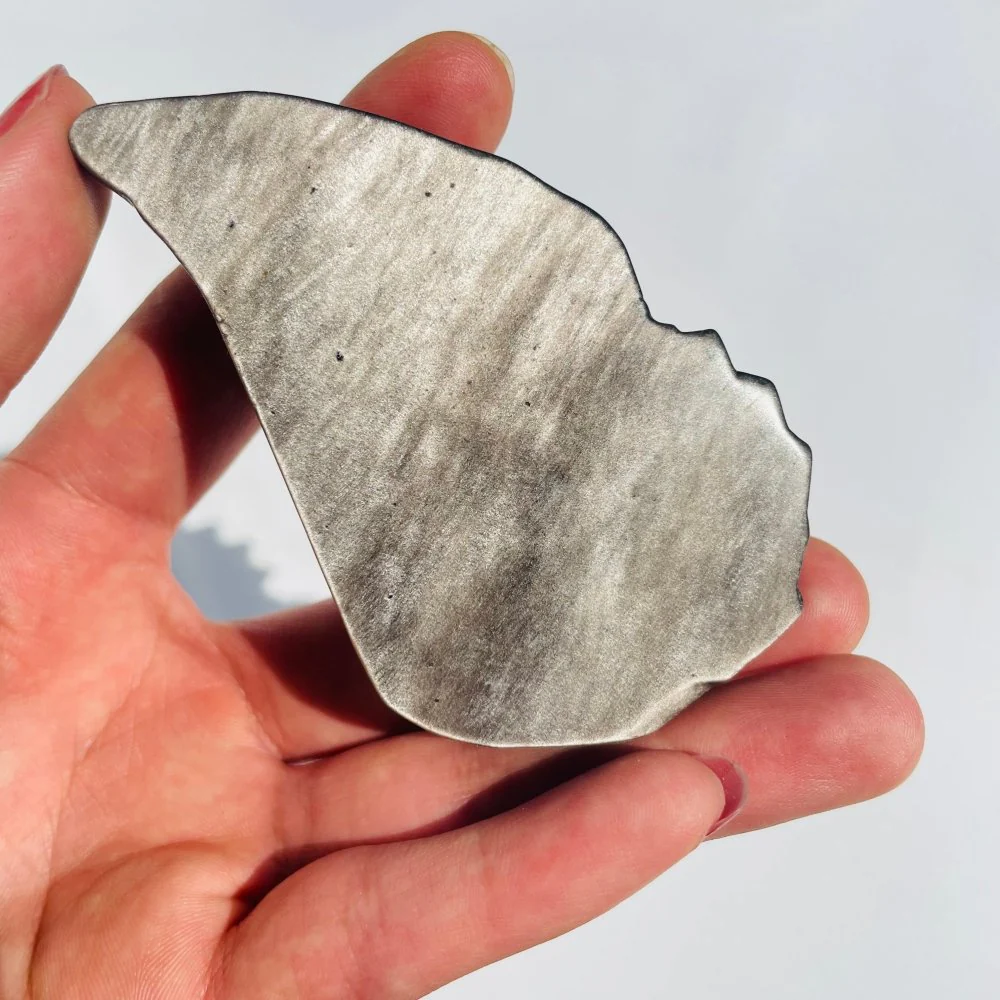 Silver Sheen Obsidian Wing Carving Wholesale - Image 3