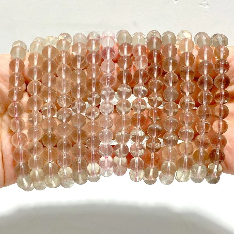14 Pieces Six Star Line Clear Quartz Bracelets