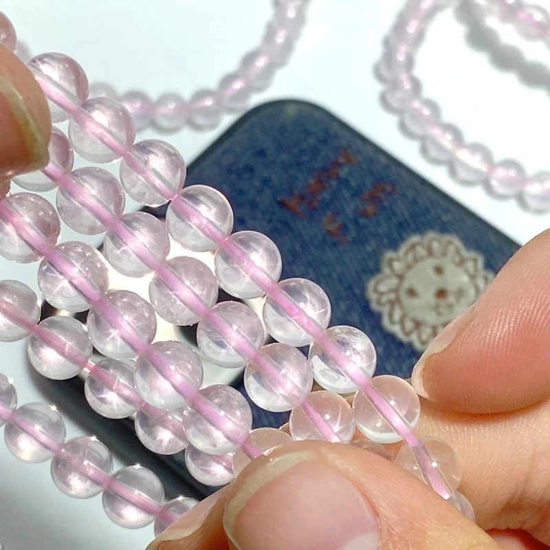 14 Pieces Six Star Line Rose Quartz Bracelets - Image 4