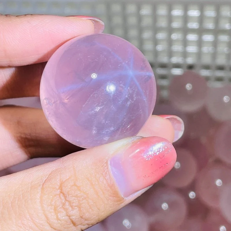 Six Star Line Rose Quartz Spheres Wholesale - Image 3