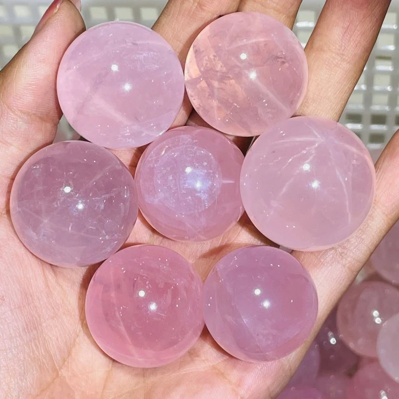 Six Star Line Rose Quartz Spheres Wholesale - Image 4