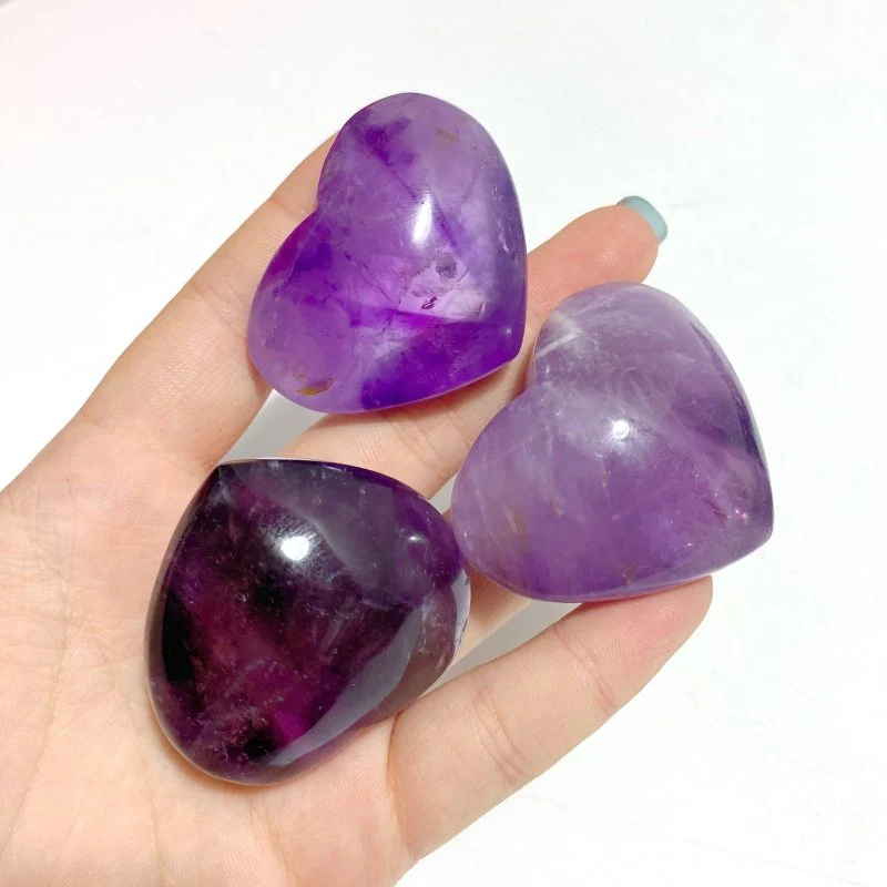 38 Pieces Small Amethyst Heart - Image 5