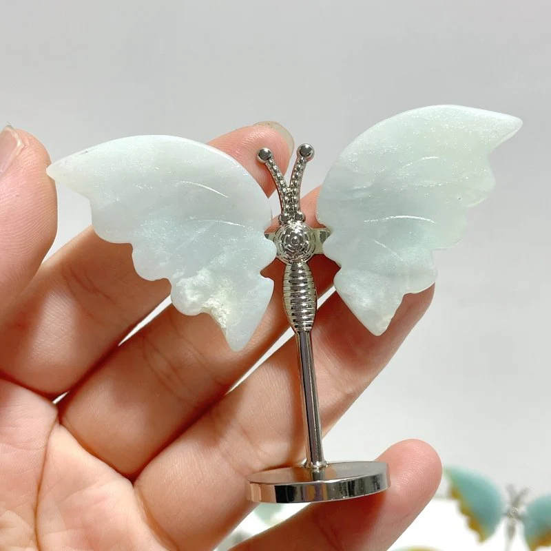Small Caribbean Calcite Butterfly Carving With Stand Wholesale - Image 4