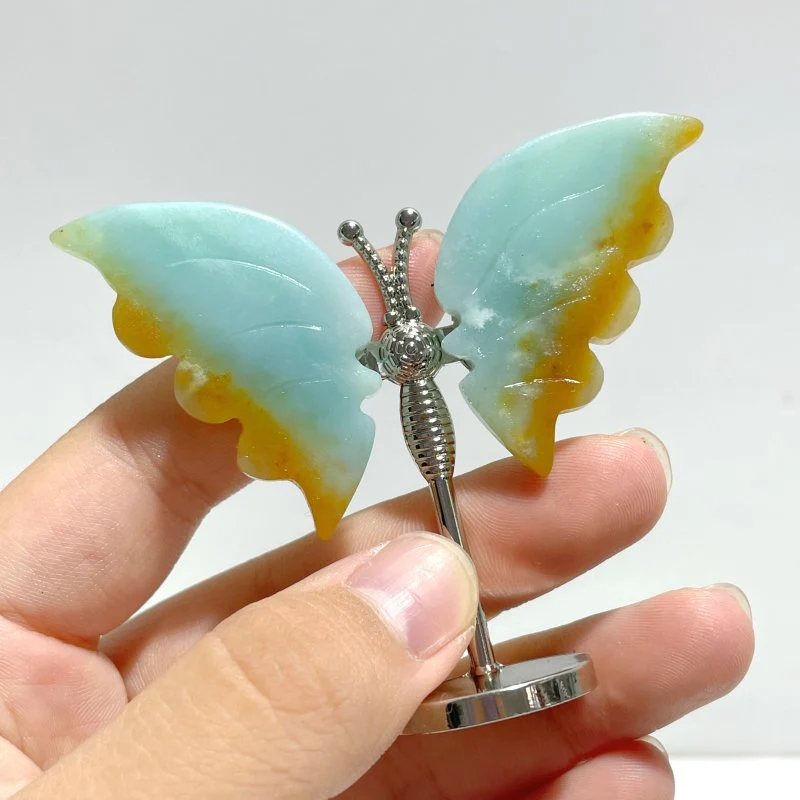 Small Caribbean Calcite Butterfly Carving With Stand Wholesale - Image 7