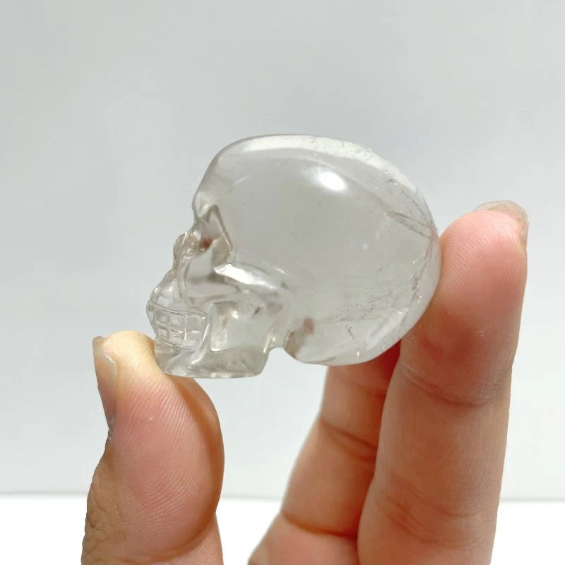 2.5-3.5cm Clear Quartz Skull Carving Wholesale - Image 4