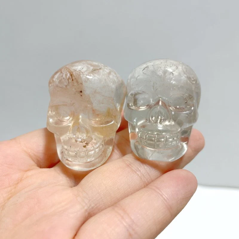 2.5-3.5cm Clear Quartz Skull Carving Wholesale - Image 7