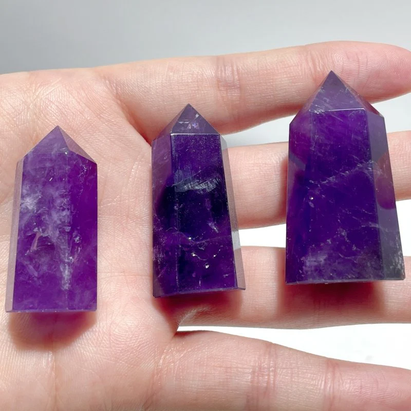 Small Deep Purple Amethyst Points Wholesale - Image 4