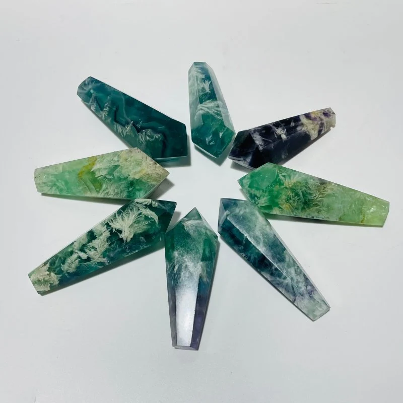Feather Fluorite Scepter Point Magic Wand Wholesale 2.3-4inch - Image 2