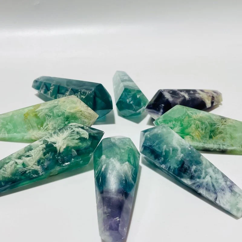 Feather Fluorite Scepter Point Magic Wand Wholesale 2.3-4inch - Image 3