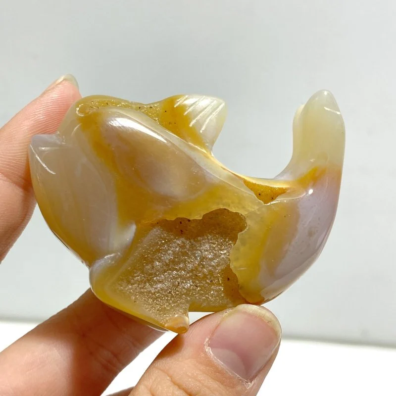 15 pieces Small Geode Agate Druzy Dolphin Carving - Image 2